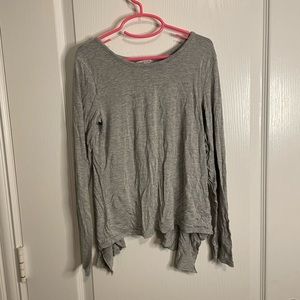 Soft Gray Ruffle Top Girls Sz 10